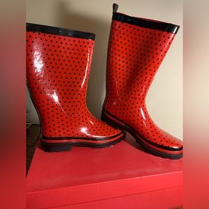 Esprit Red&Black Rain Boots